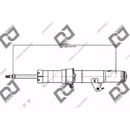 Амортизатор DJ PARTS 3438424 F 8O8BQ 729DUMW DS1195GT изображение 0