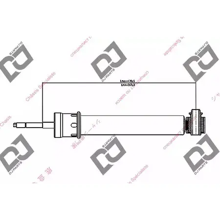 Амортизатор DJ PARTS ZRF 7F SV6HOW 3438444 DS1212GT