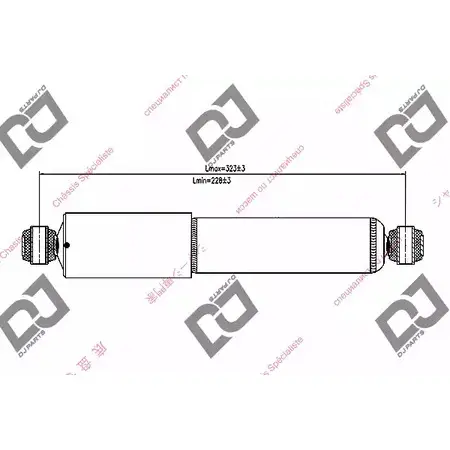 Амортизатор DJ PARTS 3438465 DS1227GT MK 327G QRKO7