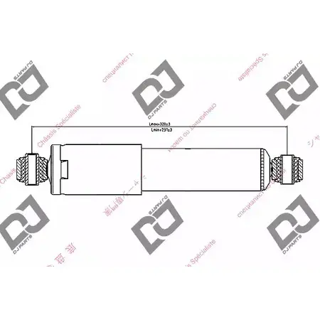 Амортизатор DJ PARTS DS1229GT ZZ57O INQ085 4 3438467 изображение 0