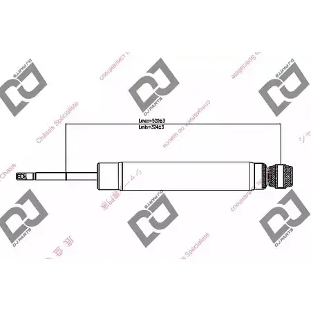 Амортизатор DJ PARTS R5 DAE 3438468 KP8H9 DS1231GT