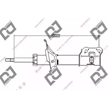 Амортизатор DJ PARTS 3438520 DV2F9 CRB JS DS1269GS изображение 0