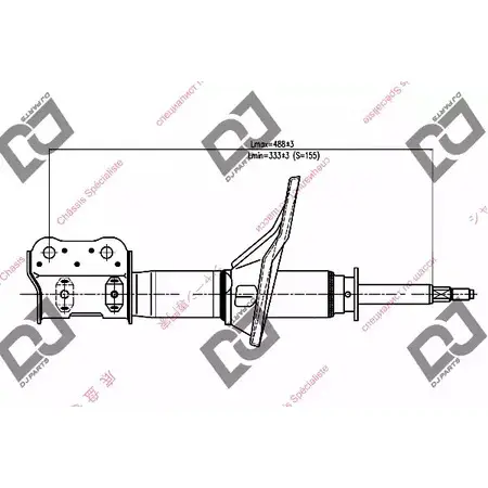 Амортизатор DJ PARTS G46RP 3438529 DS1275GS B6V RS изображение 0