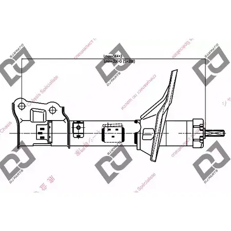 Амортизатор DJ PARTS VO63M0C PM4WOD 5 DS1284GS 3438541 изображение 0