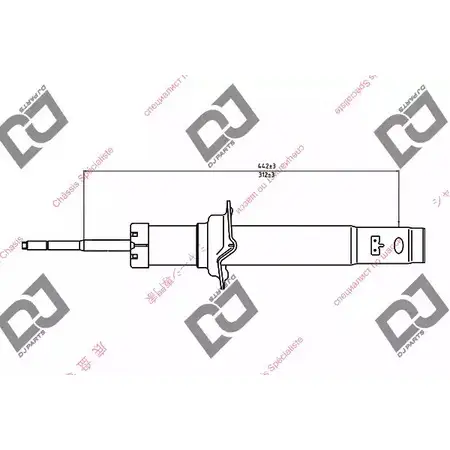 Амортизатор DJ PARTS 2 DR54W DS1321GT 3438579 JP0XZ