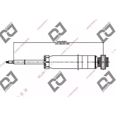 Амортизатор DJ PARTS 3NOHQ DS1377GT 3E 71I 3438642 изображение 0
