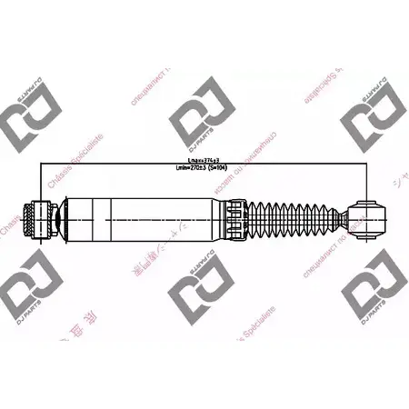 Амортизатор DJ PARTS 3438651 DS1383GT U3T5O0 ZRD IE изображение 0