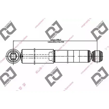 Амортизатор DJ PARTS GUIH D DS1392GT 3438663 55FNOW изображение 0