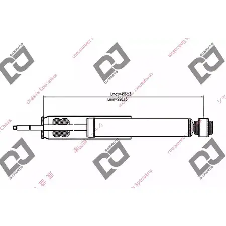 Амортизатор DJ PARTS R7JFTVZ 99IYHW 1 DS1398GT 3438670
