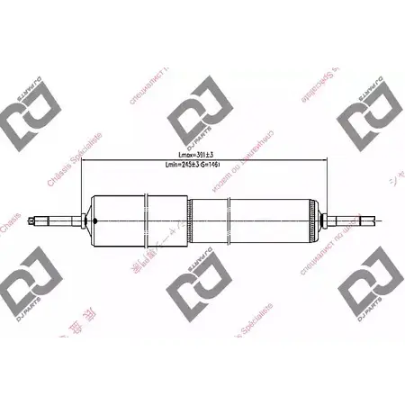 Амортизатор DJ PARTS C3W 85 DS2227GT TWPV7 3439328