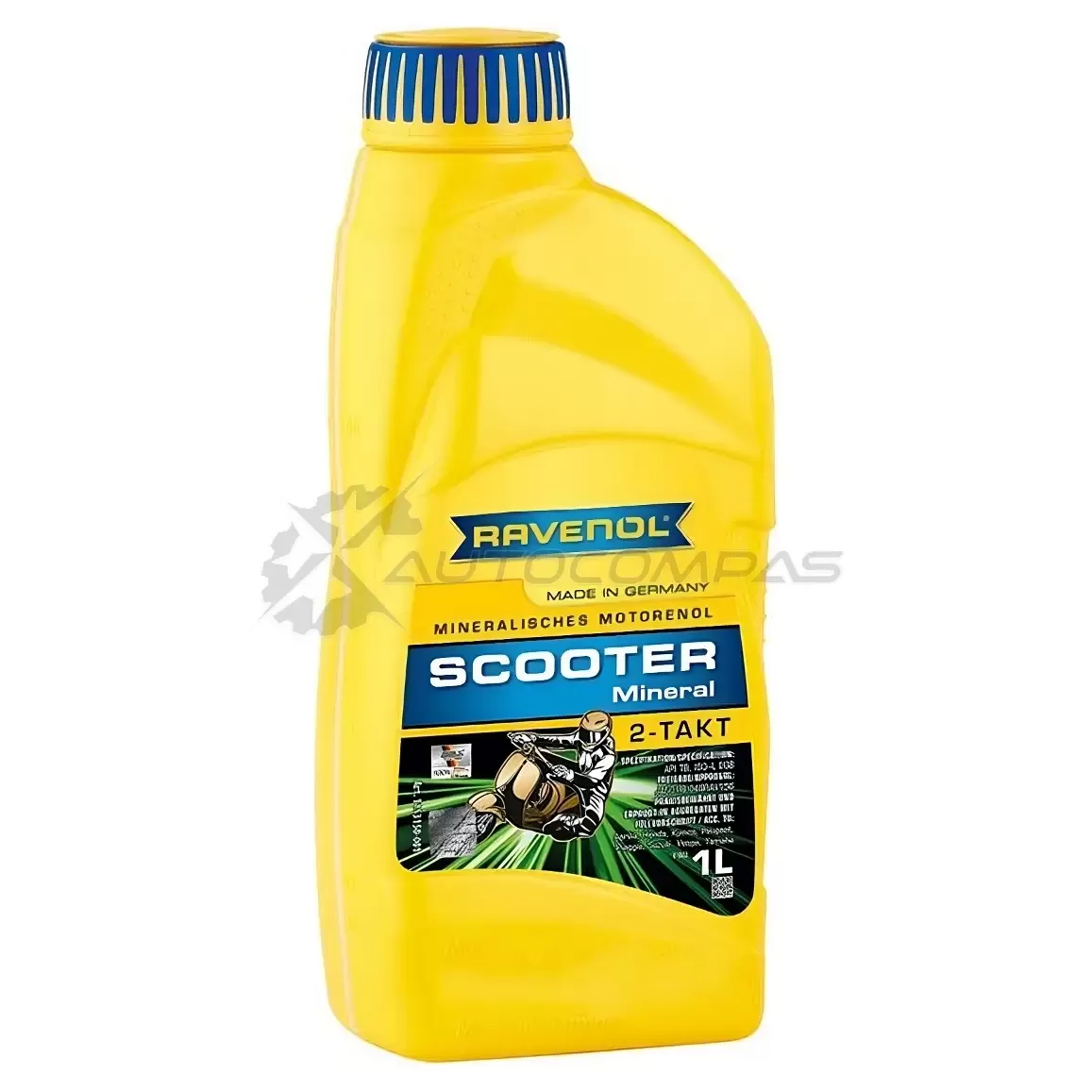 Моторное масло минеральное SCOOTER 2-Takt Mineral, 1 л RAVENOL 9 H6XE9B 3128703 115315000101999 4014835728813
