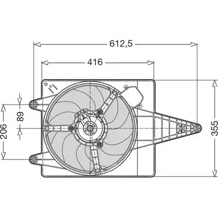 Вентилятор радиатора двигателя CTR 1209503 3493539 1H4SY LS SPLE изображение 0