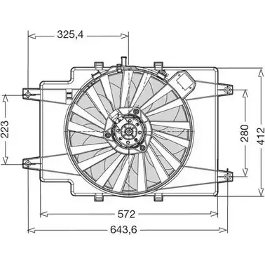 Вентилятор радиатора двигателя CTR 343 ZEN 1209506 3493542 F0CV4 изображение 0