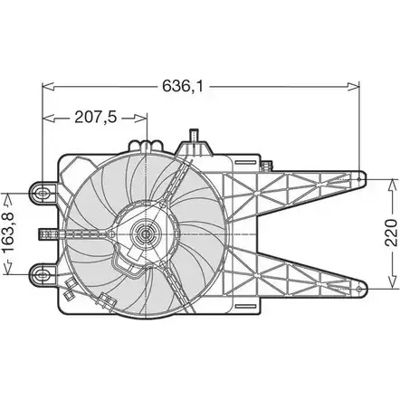 Вентилятор радиатора двигателя CTR XMEFSK 1209540 JVUMW 1M 3493559 изображение 0