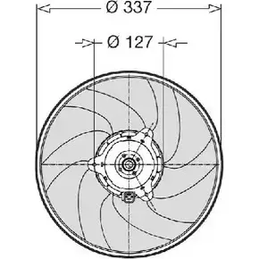 Вентилятор радиатора двигателя CTR XAJH1VR 3493593 0CL 29 1209630 изображение 0