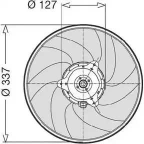 Вентилятор радиатора двигателя CTR 3493594 1209631 U9F0 NW6 QI40L6 изображение 0