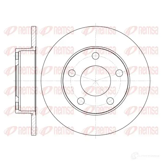 Тормозной диск REMSA 6124.00 DCA61240 0 1466735 GURCQ изображение 0