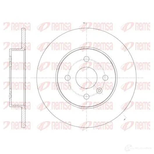 Тормозной диск REMSA DCA678900 BDM717 5.10 1467771 6789.00 изображение 0