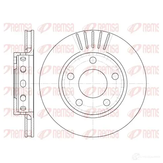 Тормозной диск REMSA DCA683510 1467816 BDM6943 .20 6835.10 изображение 0