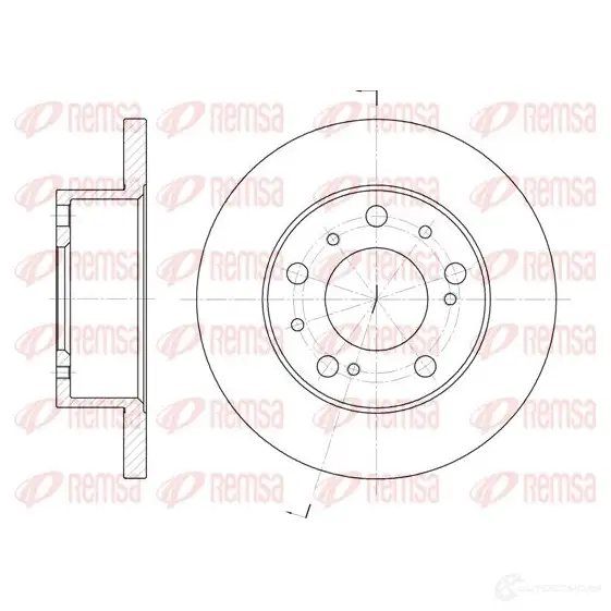 Тормозной диск REMSA 6169.00 DCA616900 BDM613 6.10 1467169 изображение 0