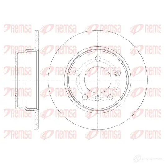 Тормозной диск REMSA 61013.00 DCA6101300 BDM7 333.10 1466481 изображение 0