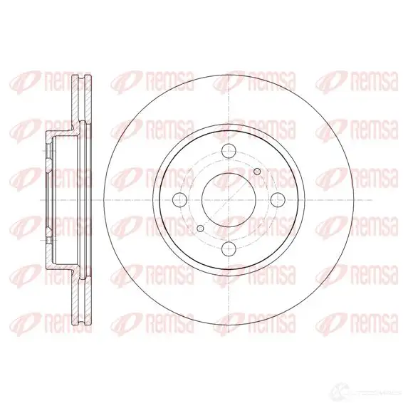 Тормозной диск REMSA DCA6133210 61332.10 BDM7 526.20 1466831 изображение 0