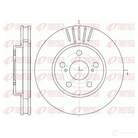 Тормозной диск REMSA 1467527 BD M6726.20 6541.10 DCA654110 изображение 0