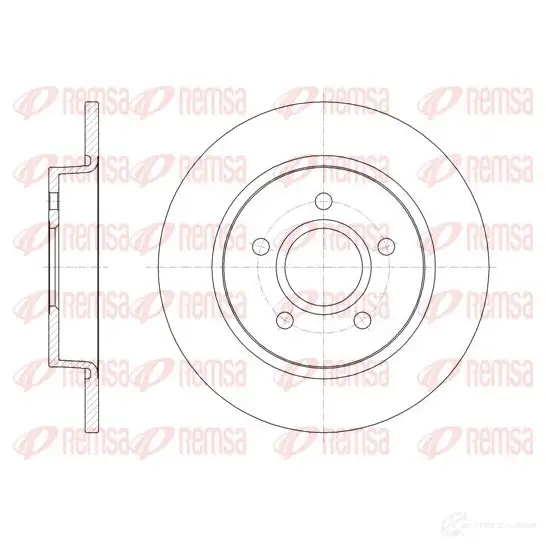 Тормозной диск REMSA 1467017 DCA6150300 61503.00 BDM76 70.10 изображение 0