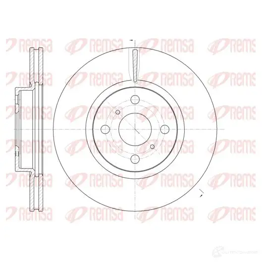 Тормозной диск REMSA 1466473 DCA6100610 61006.10 BDM7 316.20 изображение 0