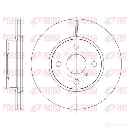 Тормозной диск REMSA 1466472 DCA6100510 61005.10 BDM7315. 20 изображение 0