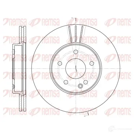 Тормозной диск REMSA 1467317 DCA631310 BDM6 296.20 6313.10 изображение 0