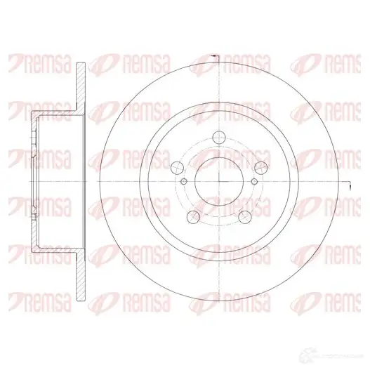 Тормозной диск REMSA BDM7 042.10 DCA687800 6878.00 1467855 изображение 0