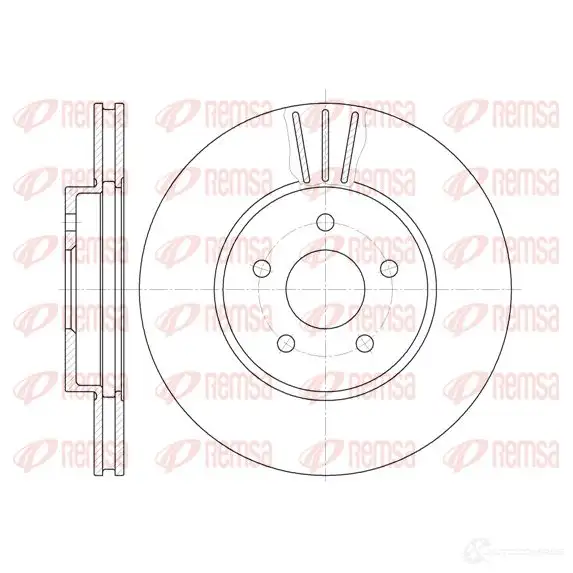 Тормозной диск REMSA DCA660710 6607.10 BDM6912 .20 1467592 изображение 0