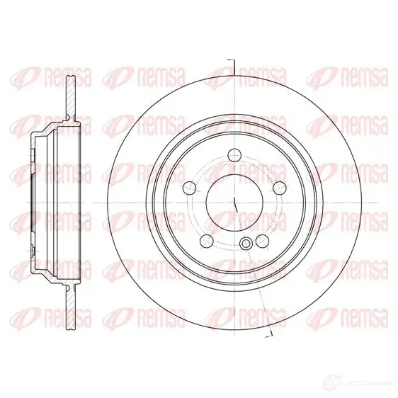 Тормозной диск REMSA DCA686400 BDM7022 .10 1467841 6864.00 изображение 0