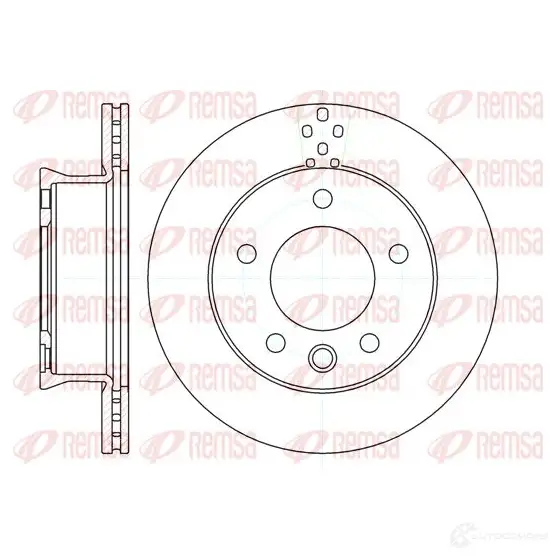 Тормозной диск REMSA DCA6127510 1466770 61275.10 BDM748 8.20 изображение 0