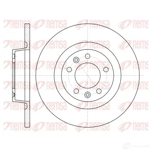 Тормозной диск REMSA DCA6105300 B DM7382.10 1466529 61053.00 изображение 0