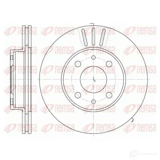 Тормозной диск REMSA DCA610710 BDM6139.2 0 6107.10 1466549 изображение 0