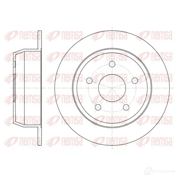 Тормозной диск REMSA BDM6862 .10 6628.00 1467614 DCA662800 изображение 0