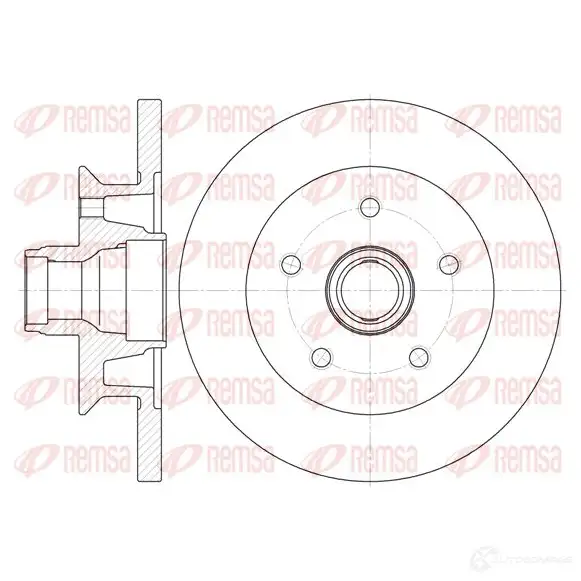 Тормозной диск REMSA BDM6580. 10 6415.00 1467407 DCA641500 изображение 0