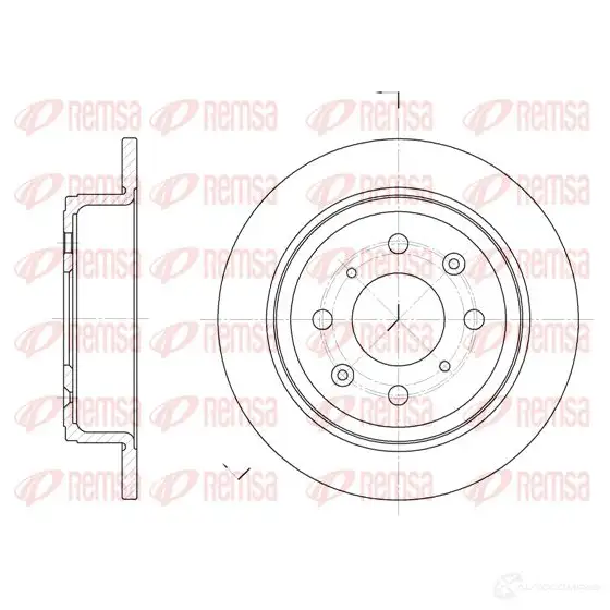Тормозной диск REMSA DCA608300 6083.00 BDM62 05.10 1466451 изображение 0