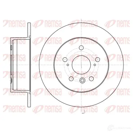 Тормозной диск REMSA DCA 6132700 GCROUL 61327.00 1466825 изображение 0