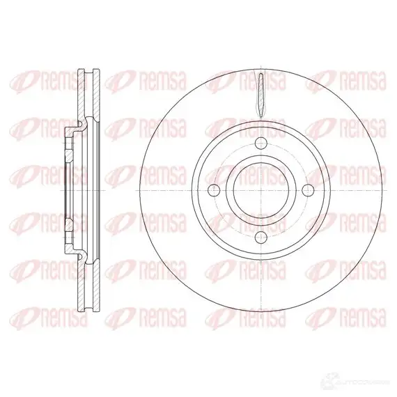 Тормозной диск REMSA 1467124 DCA6160110 BDM7 777.20 61601.10 изображение 0