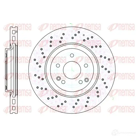 Тормозной диск REMSA 1466625 BDM7244. 20 DCA6113810 61138.10 изображение 0