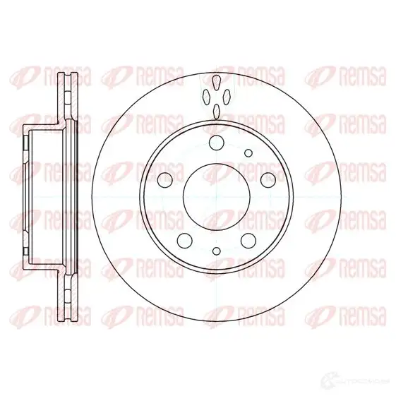 Тормозной диск REMSA DCA6120410 1466697 BD M7439.20 61204.10 изображение 0