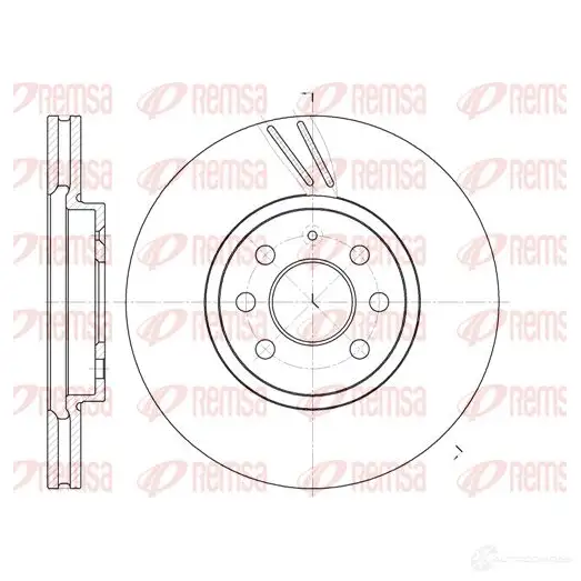 Тормозной диск REMSA BDM7074 .20 6684.10 1467672 DCA668410 изображение 0