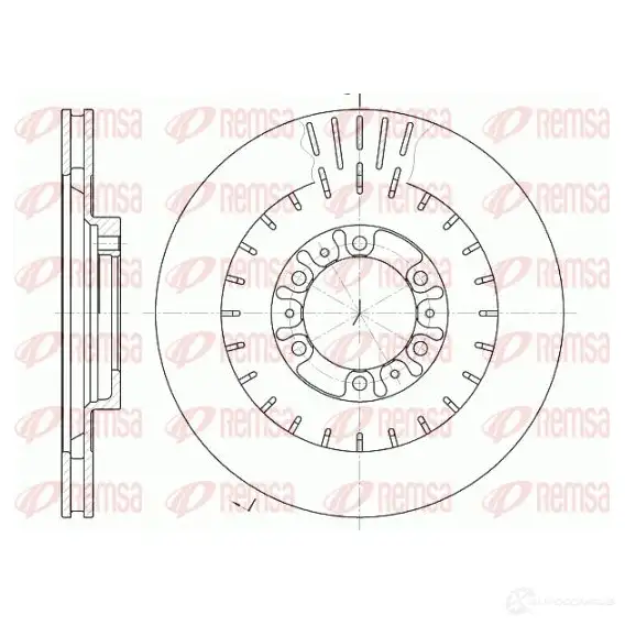 Тормозной диск REMSA BD M7125.20 1467932 6953.10 DCA695310 изображение 0