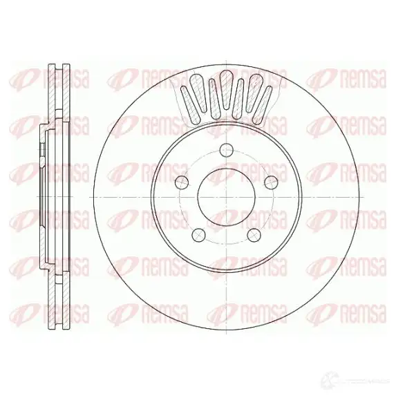 Тормозной диск REMSA 61361.10 NHCO6W8 DC A6136110 1466863 изображение 0