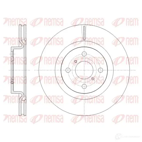 Тормозной диск REMSA 1193934609 MDNIQWH D CA6165610 61656.10