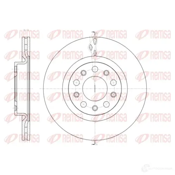 Тормозной диск REMSA BD M7560.20 DCA6142810 1466935 61428.10 изображение 0