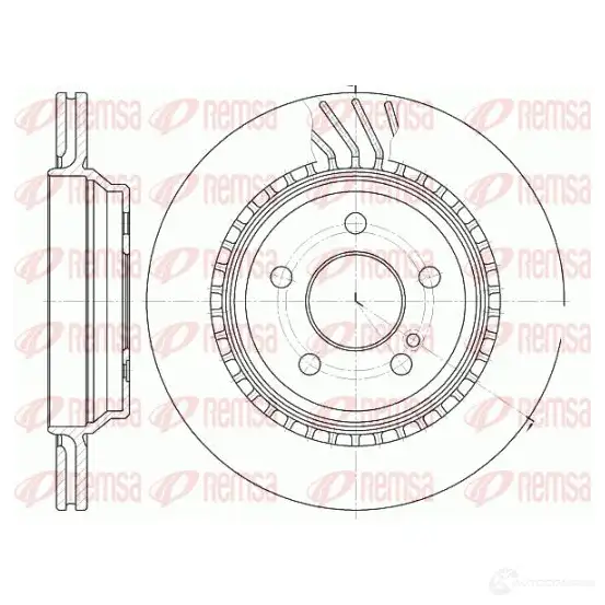 Тормозной диск REMSA 1466552 DCA6107210 BDM71 33.20 61072.10 изображение 0